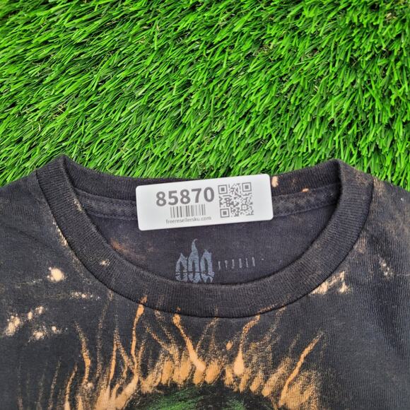 Harley-Quinn Joker Bleached Shirt Womens Small 17x27 Black Crazy - Picture 5 of 11